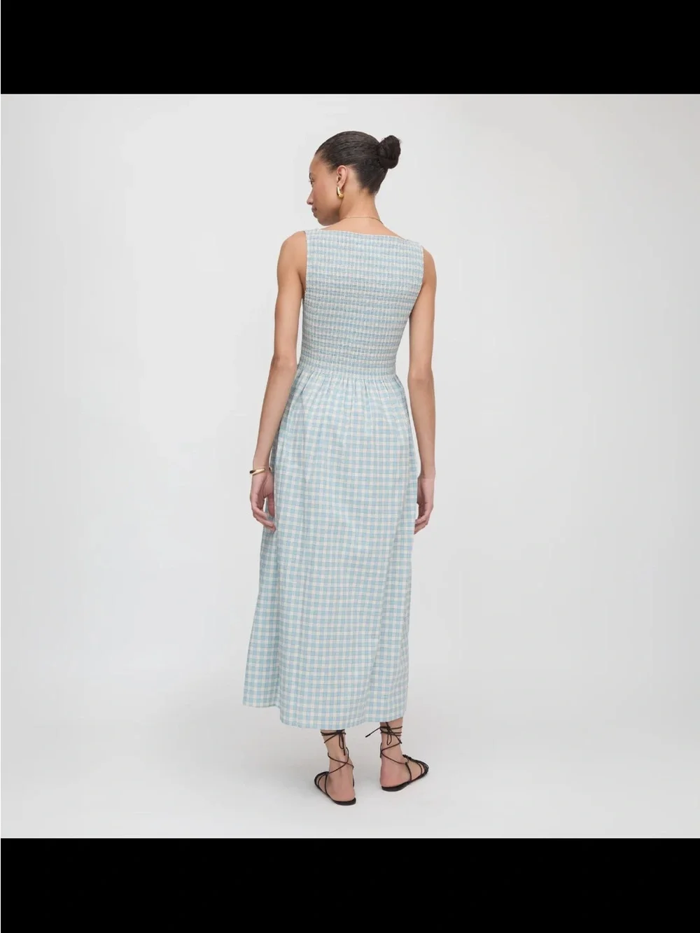 Hill House Blue/Red Gingham Cosima Nap Dress NWT sz S